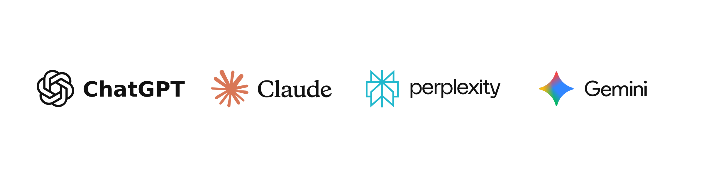 ChatGPT, Claude, Perplexity and Gemini